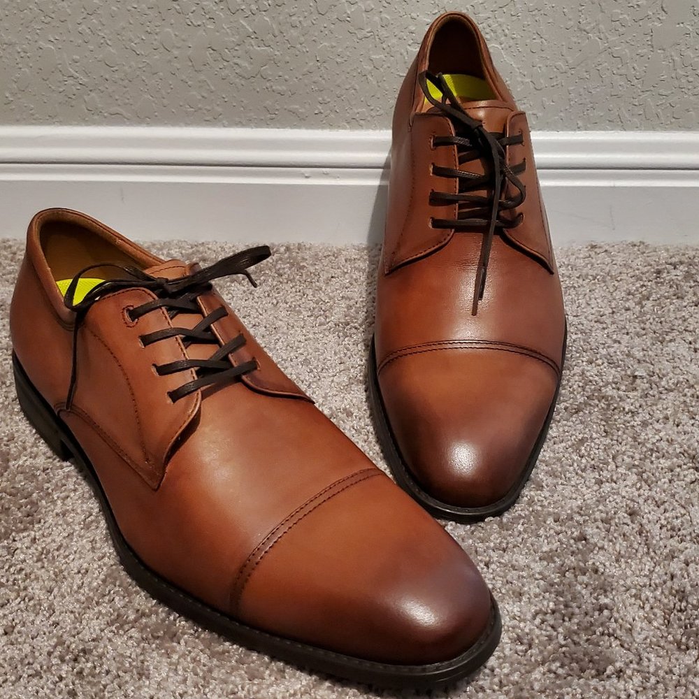 Florsheim Mens Shoes Amelio Cap Toe Oxford Cognac